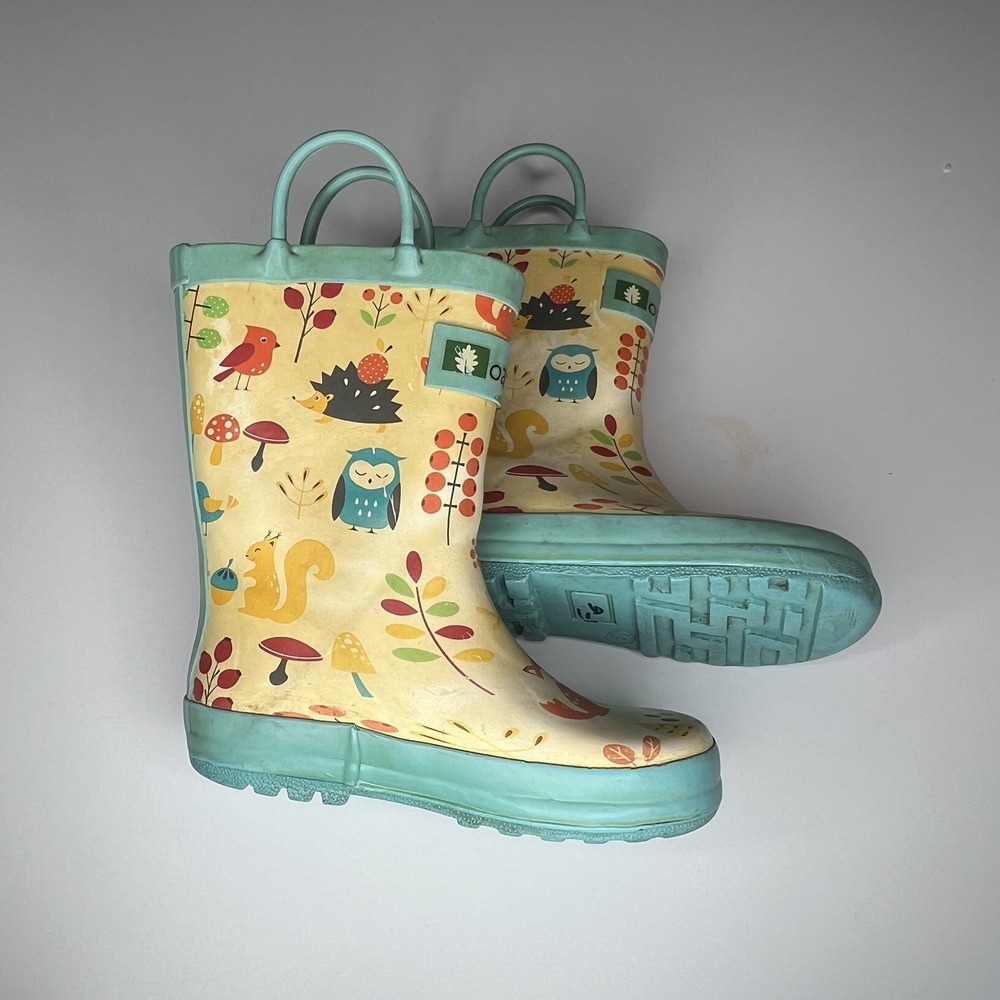 oakiwear forest animal  rubber boots child size 6 2017